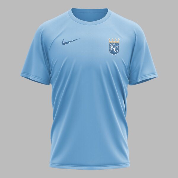 Alternative view of Kansas City Royals “FOREVER - Not Just When We Win” Snoopy & Charlie Glitter Friendship Premium T-Shirt PH00002