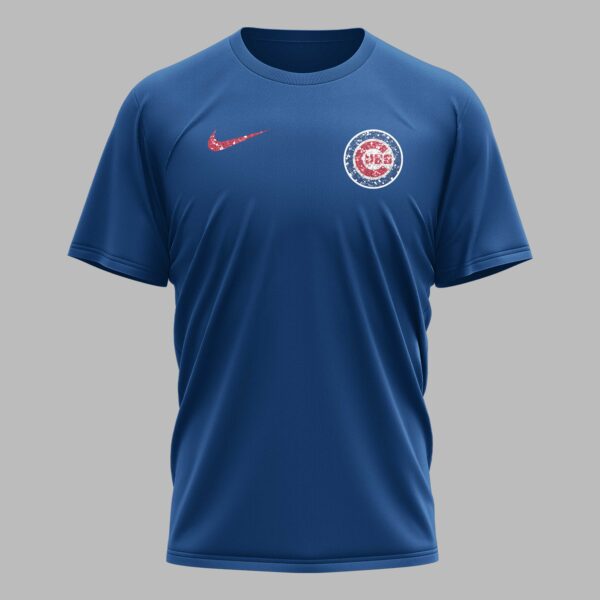 Alternative view of Chicago Cubs “FOREVER - Not Just When We Win” Snoopy & Charlie Glitter Friendship Premium T-Shirt PH00002