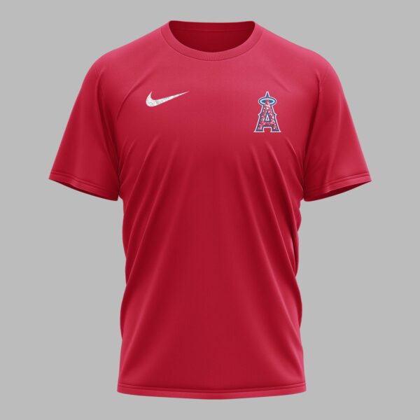 Alternative view of Los Angeles Angels “FOREVER - Not Just When We Win” Snoopy & Charlie Glitter Friendship Premium T-Shirt PH00002