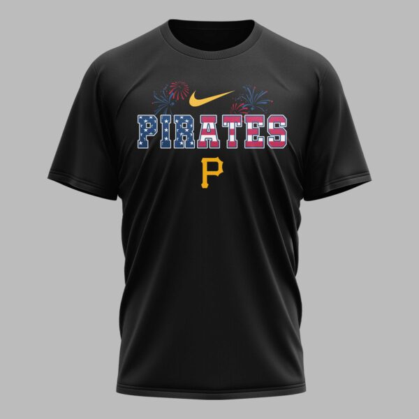 Alternative view of Pittsburgh Pirates 250th Freedom Anniversary Snoopy & Charlie Friendship Premium T-Shirt PH00003