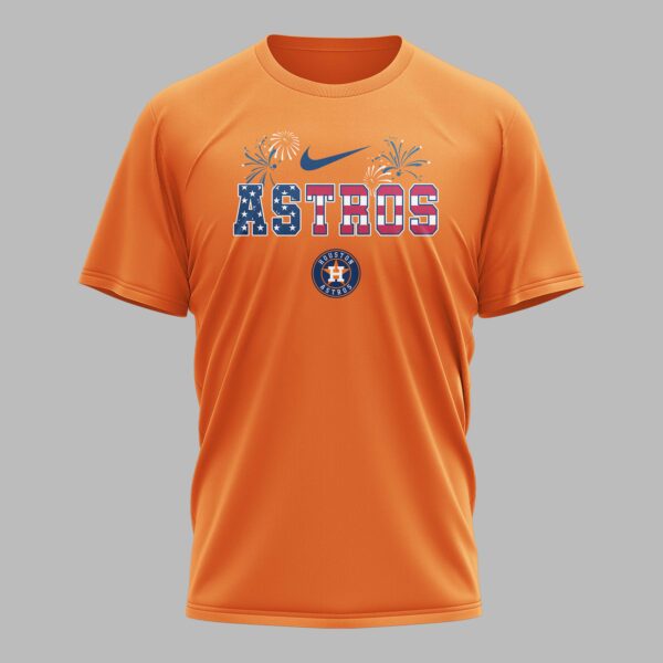 Alternative view of Houston Astros 250th Freedom Anniversary Snoopy & Charlie Friendship Premium T-Shirt PH00003