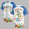 Tampa Bay Rays Autism Awareness Puzzle Premium Jersey LT0007