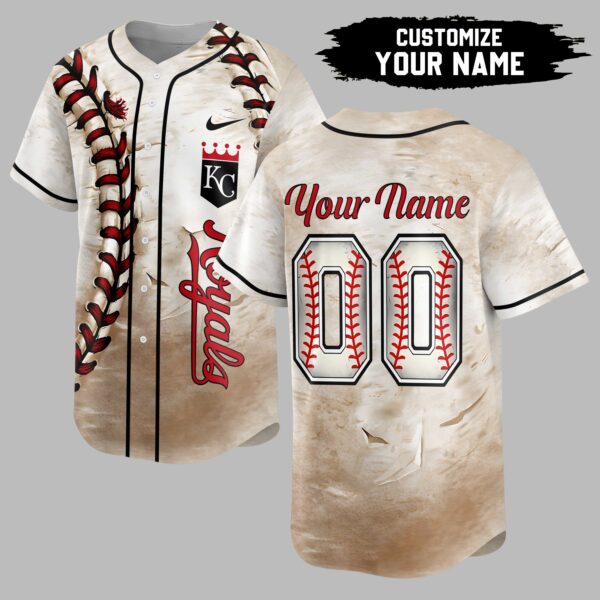 Kansas City Royals Custom Baseball Stitch Jersey LT0008