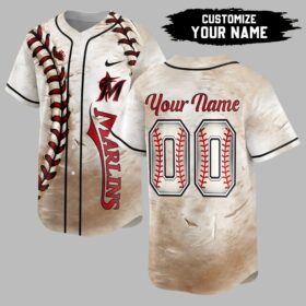 Miami Marlins Custom Baseball Stitch Jersey LT0008