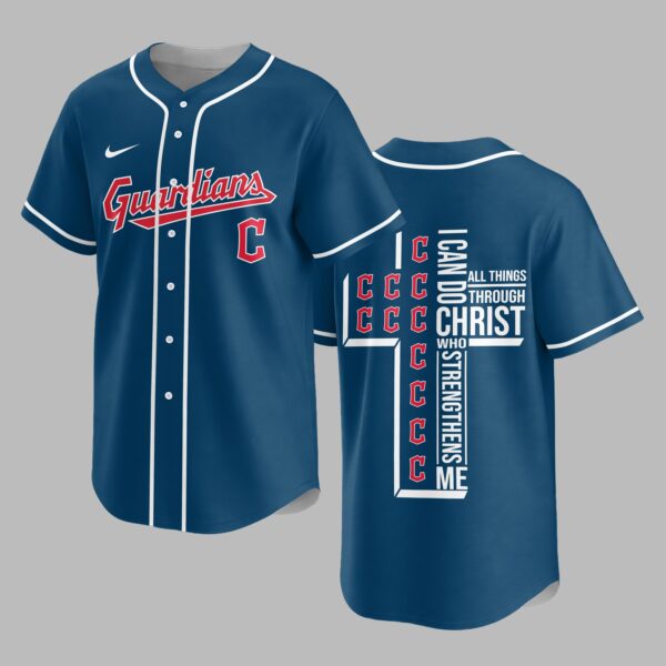 Cleveland Guardians X I Can Do All Things Through Christ Christ Who Strengthens Me Jersey PVT007
