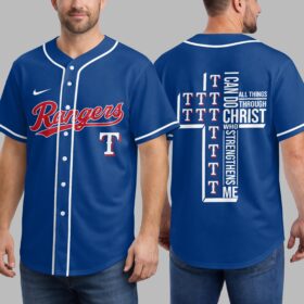 Texas Rangers X I Can Do All Things Through Christ Christ Who Strengthens Me Jersey PVT007