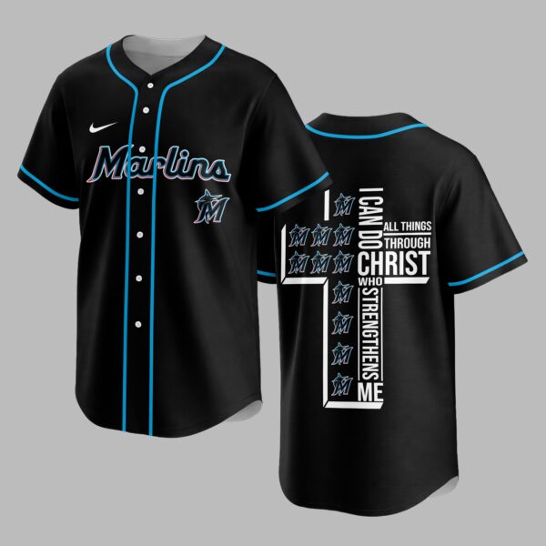 Miami Marlins X I Can Do All Things Through Christ Christ Who Strengthens Me Jersey PVT007