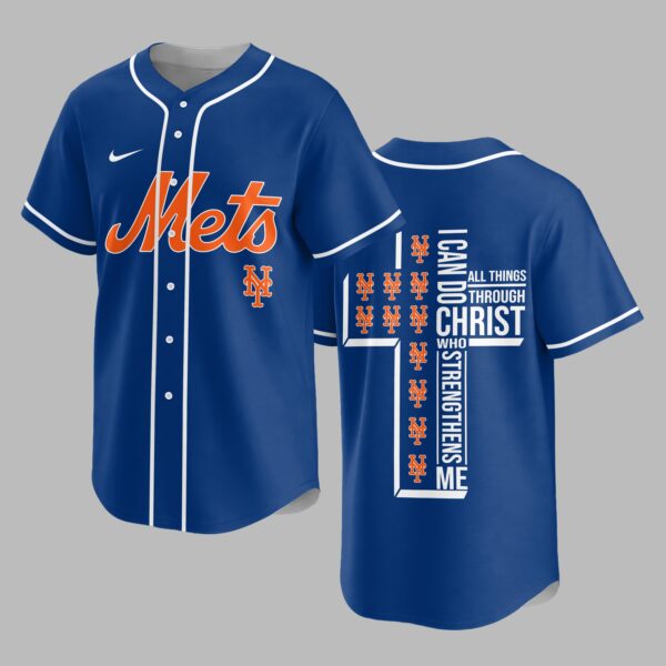 New York Mets X I Can Do All Things Through Christ Christ Who Strengthens Me Jersey PVT007