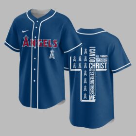 Los Angeles Angels X I Can Do All Things Through Christ Christ Who Strengthens Me Jersey PVT007