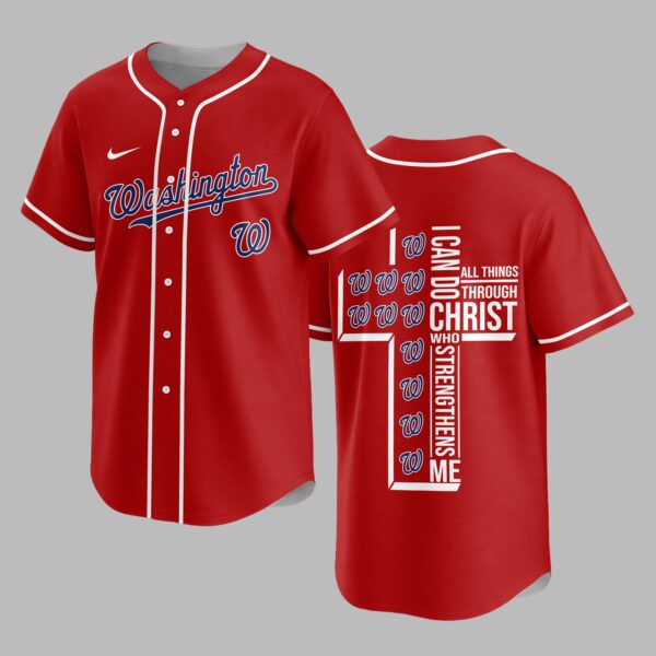 Washington Nationals X I Can Do All Things Through Christ Christ Who Strengthens Me Jersey PVT007