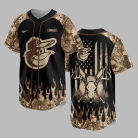 Baltimore Orioles x Hunting Camo Baseball Jersey PVT008