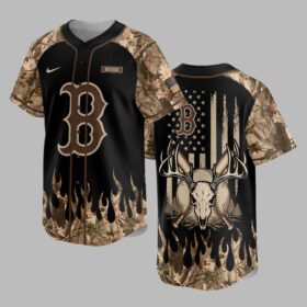 Boston Red Sox x Hunting Camo Baseball Jersey PVT008