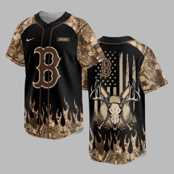 Boston Red Sox x Hunting Camo Baseball Jersey PVT008