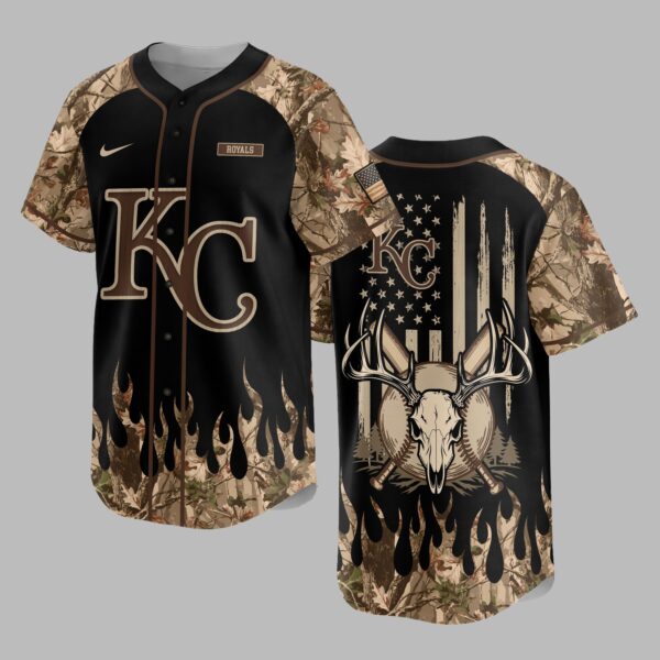 Kansas City Royals x Hunting Camo Baseball Jersey PVT008