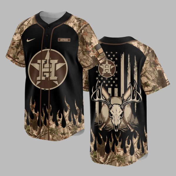 Houston Astros x Hunting Camo Baseball Jersey PVT008