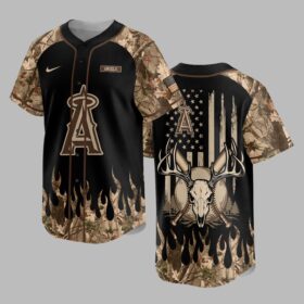 Los Angeles Angels x Hunting Camo Baseball Jersey PVT008