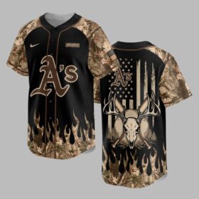 Oakland Athletics x Hunting Camo Baseball Jersey PVT008