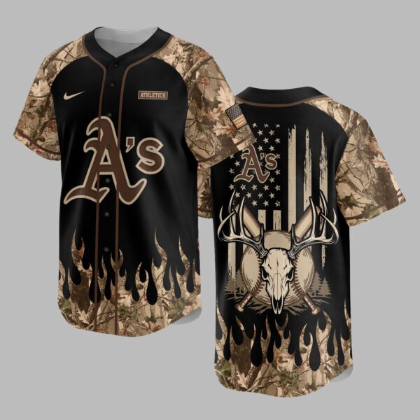 Oakland Athletics x Hunting Camo Baseball Jersey PVT008
