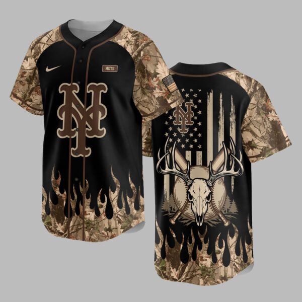 New York Mets x Hunting Camo Baseball Jersey PVT008