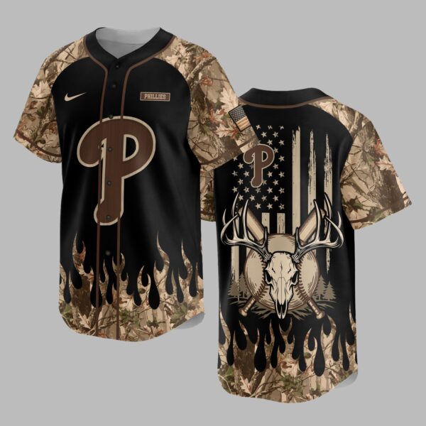 Philadelphia Phillies x Hunting Camo Baseball Jersey PVT008