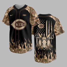 Cincinnati Reds x Hunting Camo Baseball Jersey PVT008