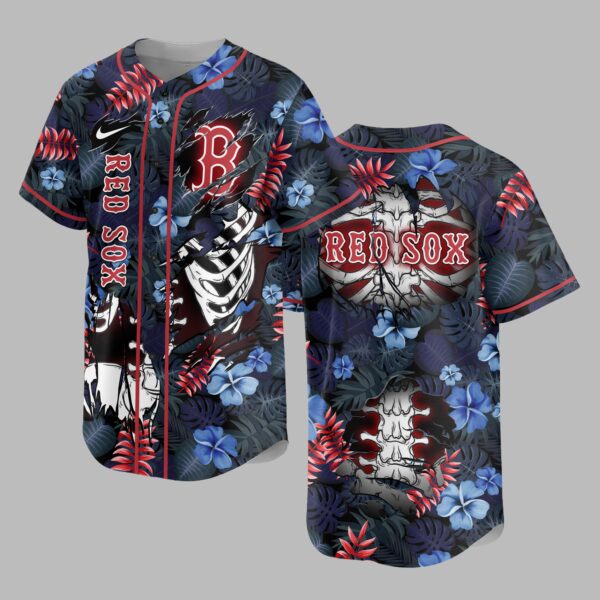 Boston Red Sox x Skeleton Baseball Jersey PVT010