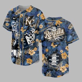 Kansas City Royals x Skeleton Baseball Jersey PVT010