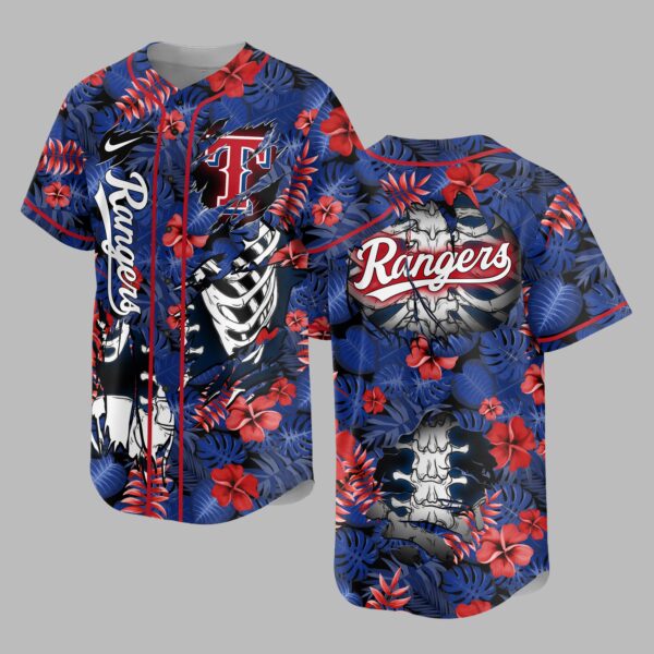 Texas Rangers x Skeleton Baseball Jersey PVT010
