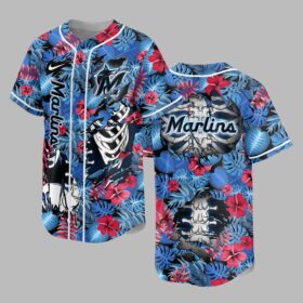 Miami Marlins x Skeleton Baseball Jersey PVT010
