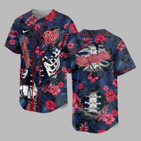 Washington Nationals x Skeleton Baseball Jersey PVT010