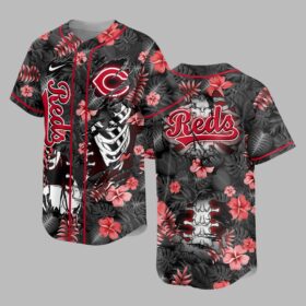 Cincinnati Reds x Skeleton Baseball Jersey PVT010