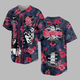 St. Louis Cardinals x Skeleton Baseball Jersey PVT010