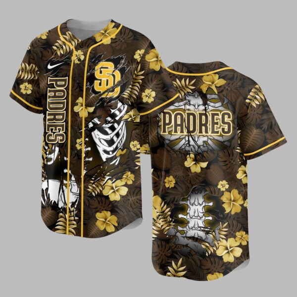 San Diego Padres x Skeleton Baseball Jersey PVT010