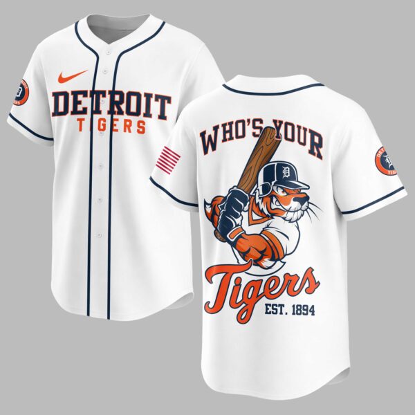 Detroit Tigers Classic Mascot Baseball Jersey LT0009