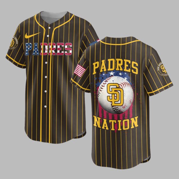 San Diego Padres USA Flag Edition Premium Baseball Jersey PH00007