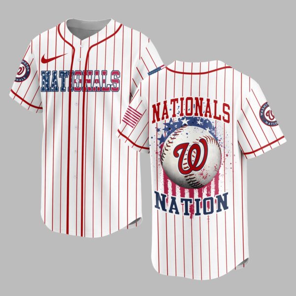 Washington Nationals USA Flag Edition Premium Baseball Jersey PH00007