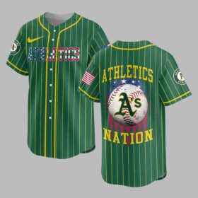 Oakland Athletics USA Flag Edition Premium Baseball Jersey PH00007