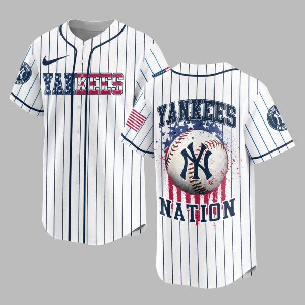 New York Yankees USA Flag Edition Premium Baseball Jersey PH00007