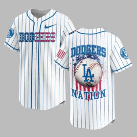 Los Angeles Dodgers USA Flag Edition Premium Baseball Jersey PH00007
