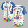 Detroit Tigers Autism Awareness Puzzle Premium Jersey LT0007