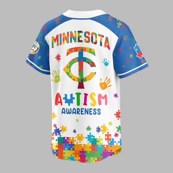 Alternative view of Minnesota Twins Autism Awareness Puzzle Premium Jersey LT0007