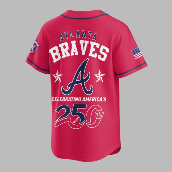 Alternative view of Atlanta Braves Celebrating America’s 250th Premium Jersey LT0006