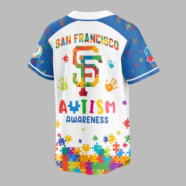 Alternative view of San Francisco Giants Autism Awareness Puzzle Premium Jersey LT0007