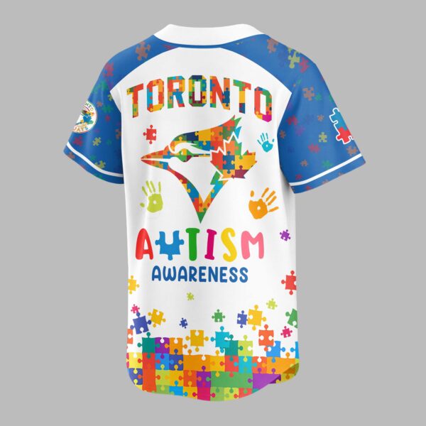 Alternative view of Toronto Blue Jays Autism Awareness Puzzle Premium Jersey LT0007