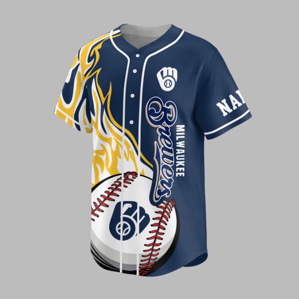 Alternative view of Milwaukee Brewers Premium Baseball Jersey PVT005