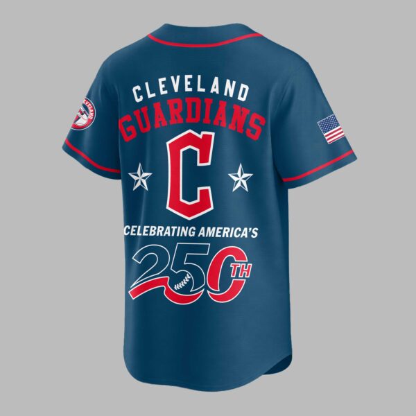 Alternative view of Cleveland Guardians Celebrating America’s 250th Premium Jersey LT0006