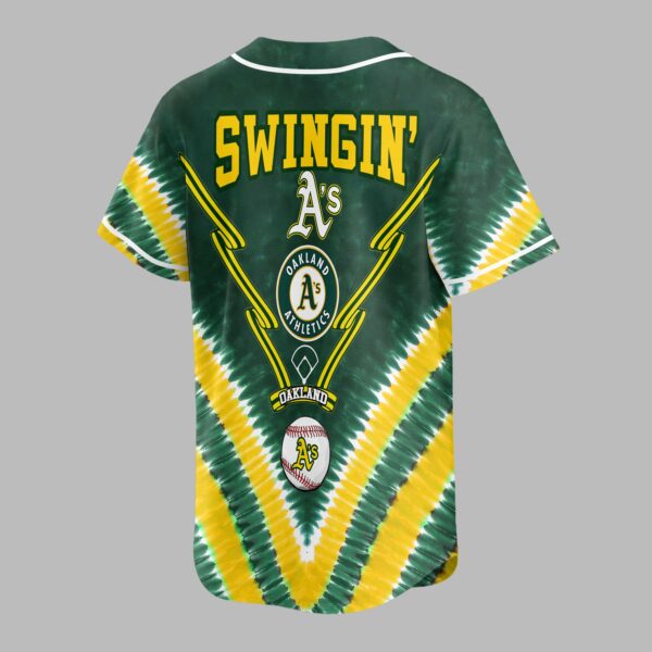 Alternative view of Oakland Athletics Tie Dye Premium Jersey PL09