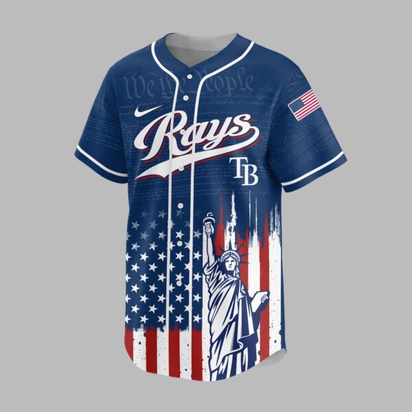 Alternative view of Tampa Bay Rays X America’s 250th Anniversary Premium Baseball Jersey PVT006