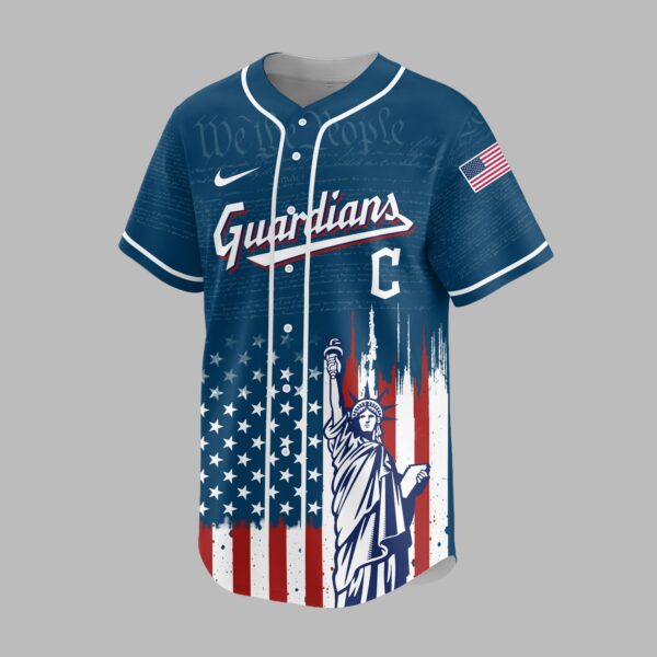Alternative view of Cleveland Guardians X America’s 250th Anniversary Premium Baseball Jersey PVT006