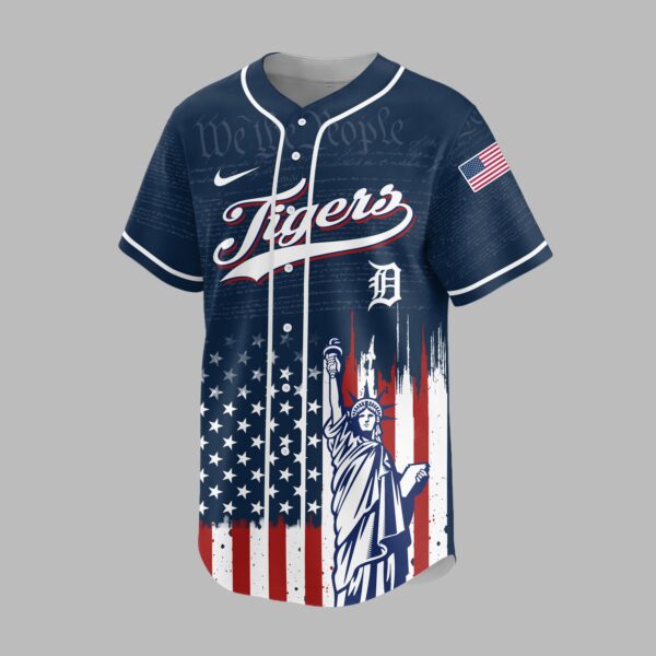 Alternative view of Detroit Tigers X America’s 250th Anniversary Premium Baseball Jersey PVT006